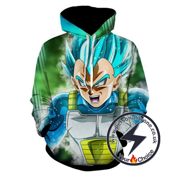 Dragon Ball Z - SSJ Blue God Vegeta 3D - Hoodies